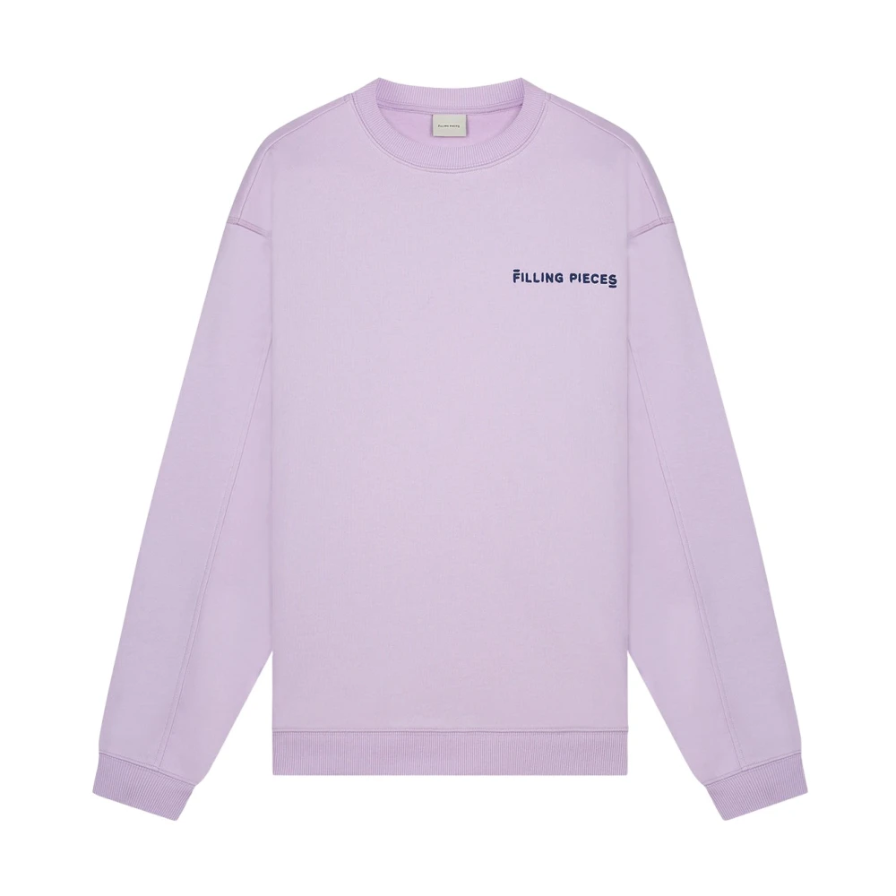 Filling Pieces Sweatshirt Message Lilac Purple Heren