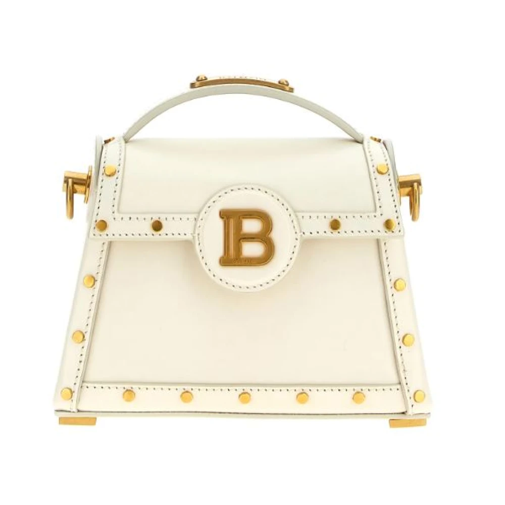 Balmain Crème Crossbody Tas met B-Twist Sluiting Beige Dames