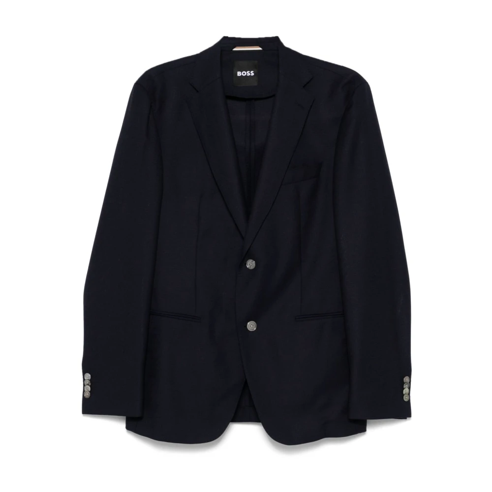 Hugo Boss Navy Blauwe Blazer voor Mannen Blue Heren