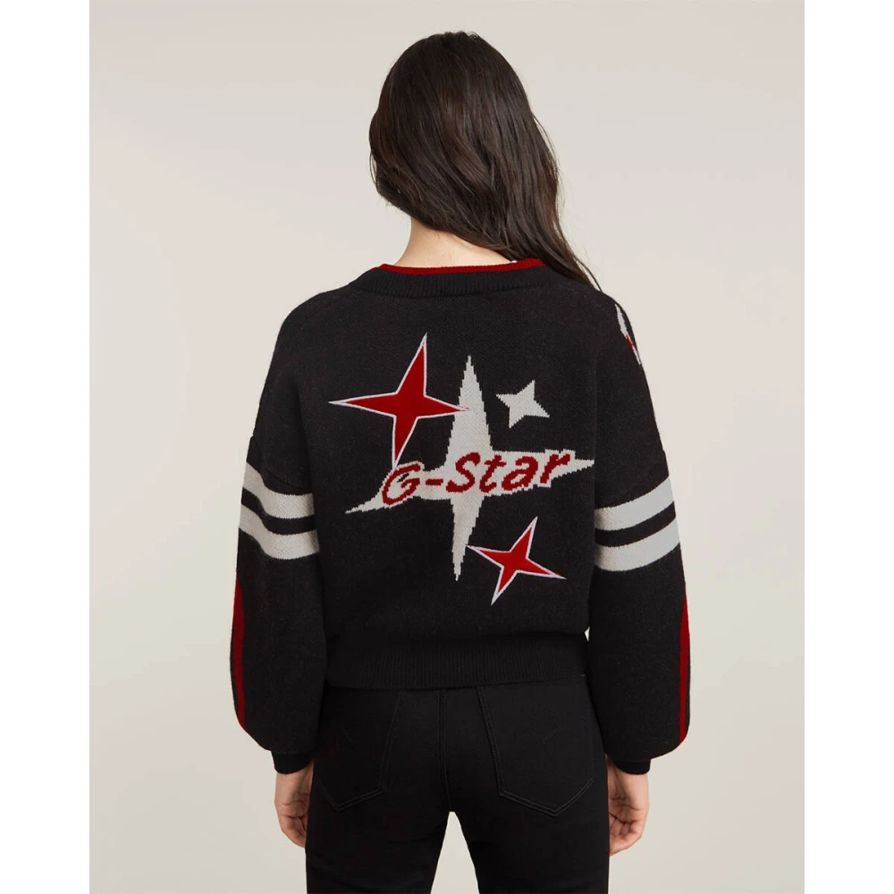G-Star Vakantie Losse Vest Gebreid Vrouwen Black Dames