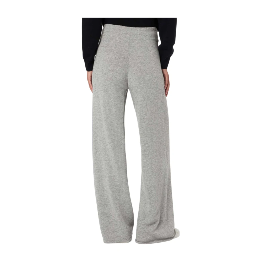 Saint Barth Elegante Gebreide Broek met Trekkoord Taille Gray Dames