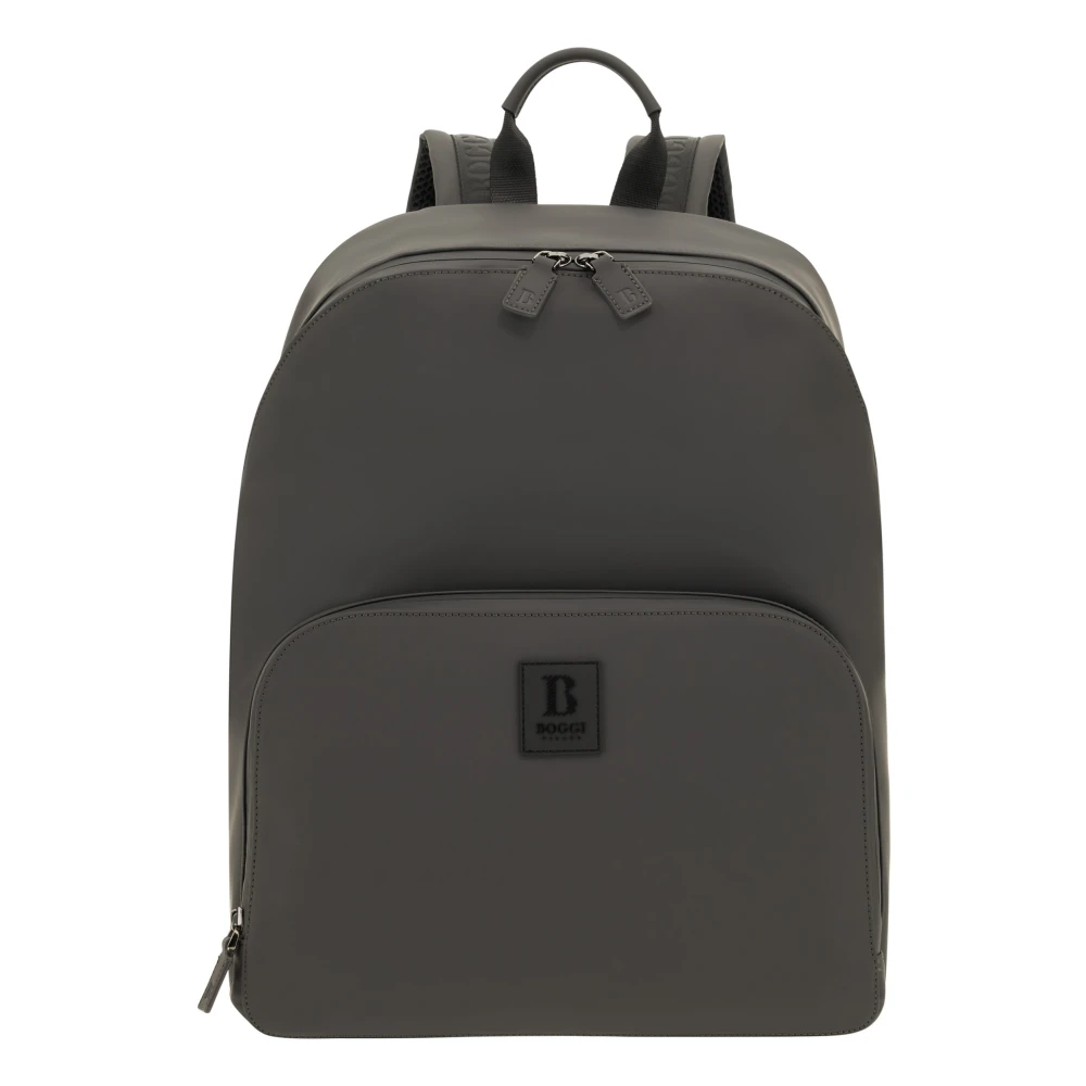 Boggi Milano Herren Schwarz Technischer Stoffrucksack
