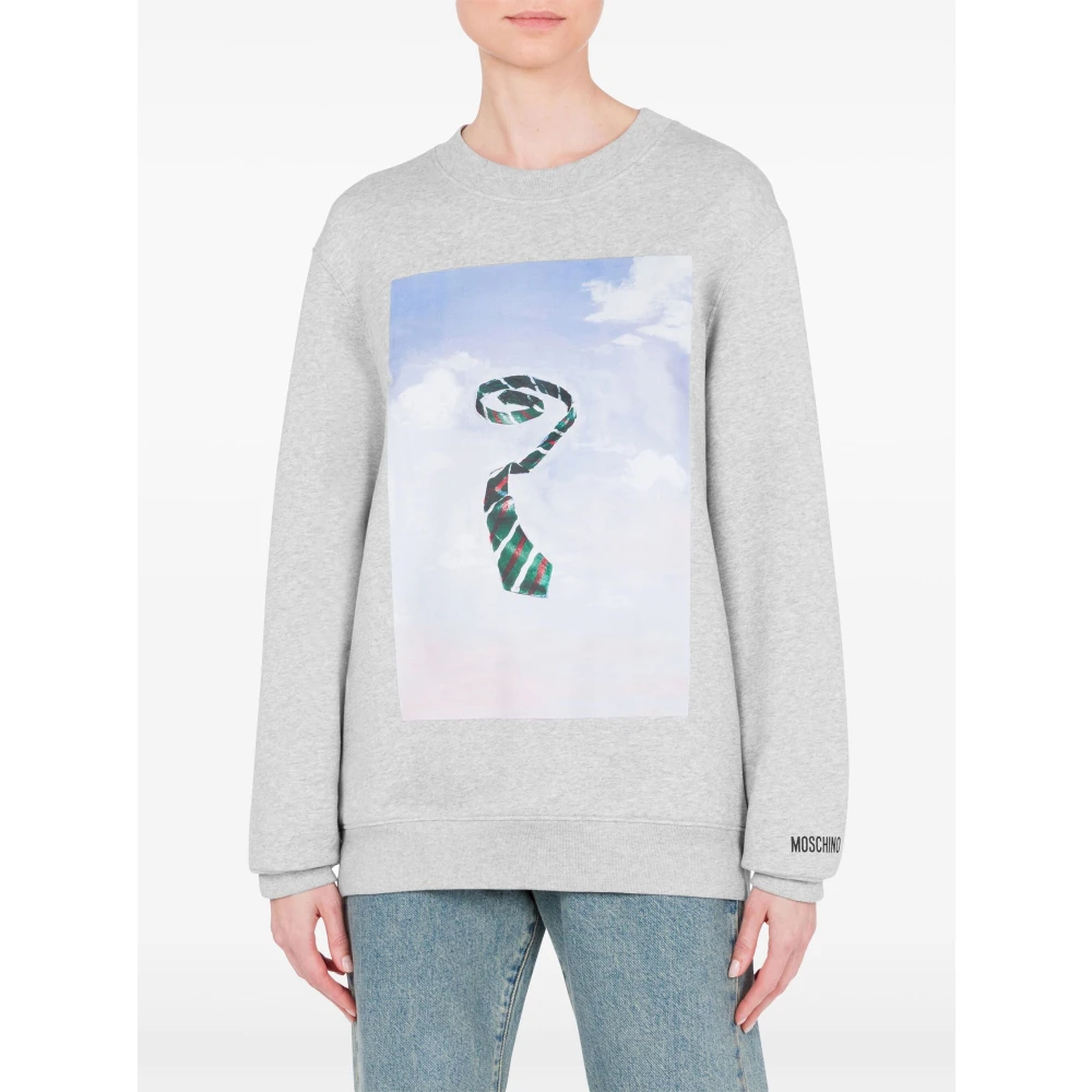 Moschino Grafische Print Katoenen Sweatshirt Gray Dames