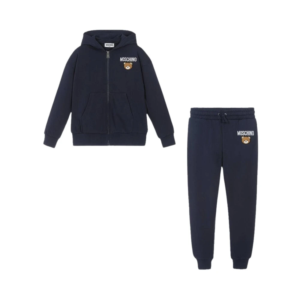 Moschino Sportigt Set - Hoodie + Joggingbyxor Blue, Unisex