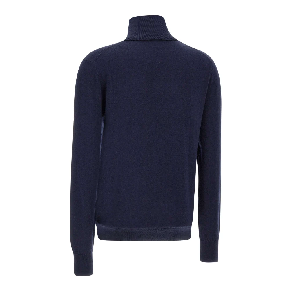 Sun68 Navy Blue Turtleneck Sweater Blue Dames