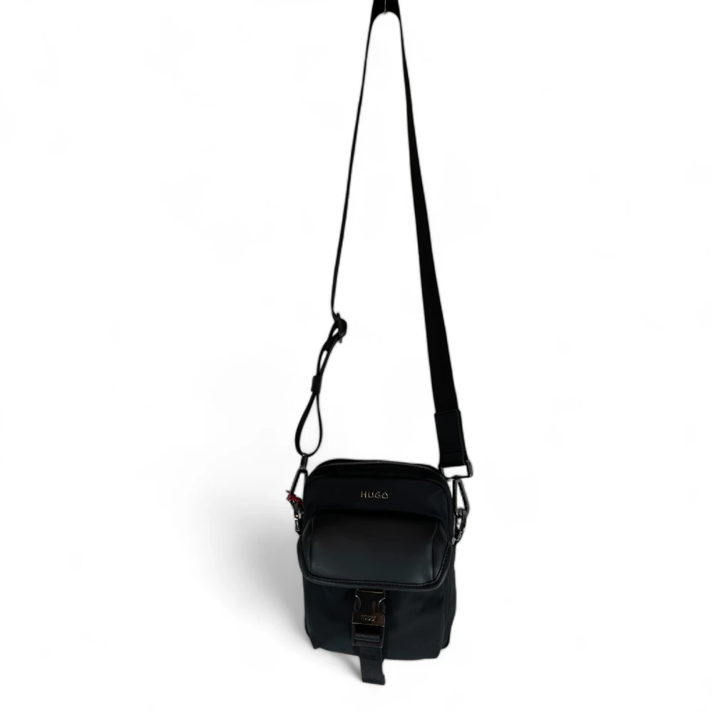 Hugo Boss Heren Zip Reporter Tas Zwart Black Heren