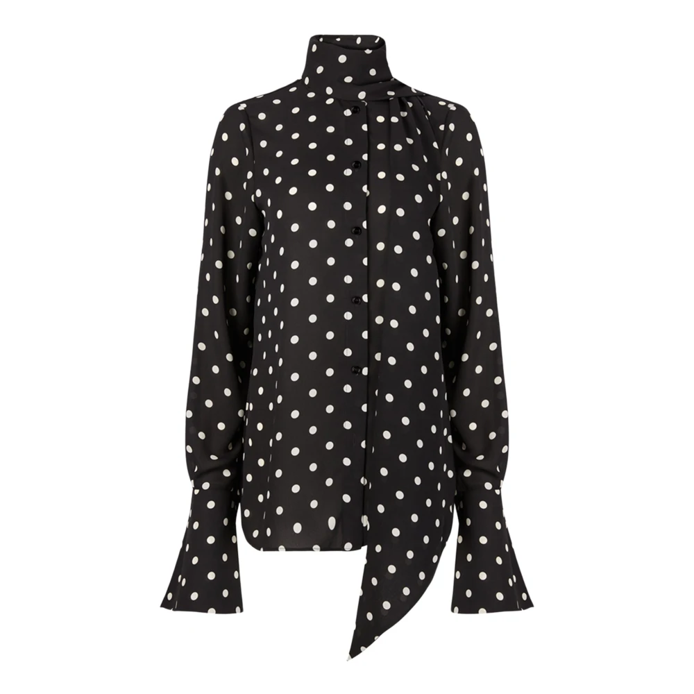 Nina Ricci Zwarte Strik Shirt Stijlvol Black Dames