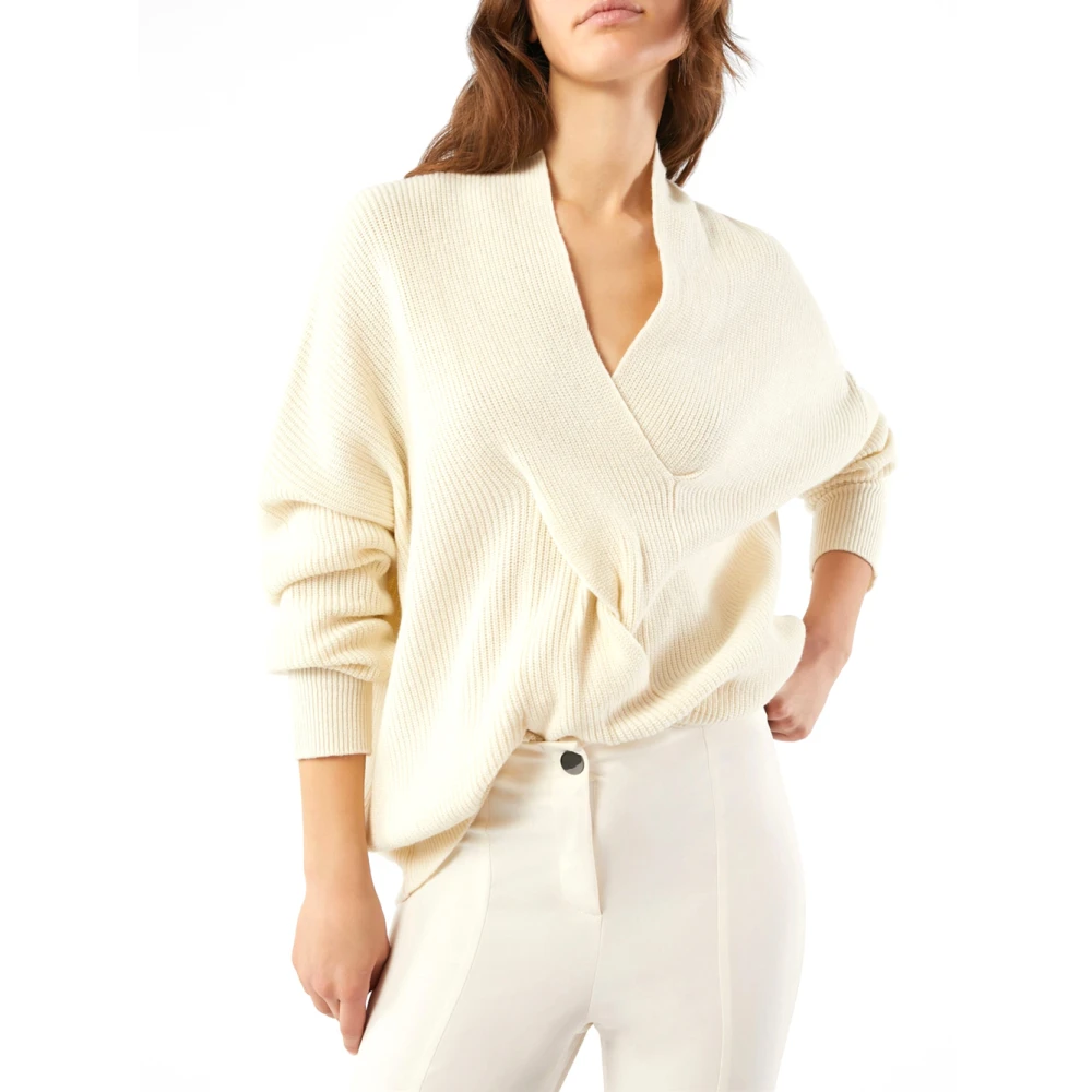 Pennyblack Ivory Elegant Sweater Fanale Model Beige Dames