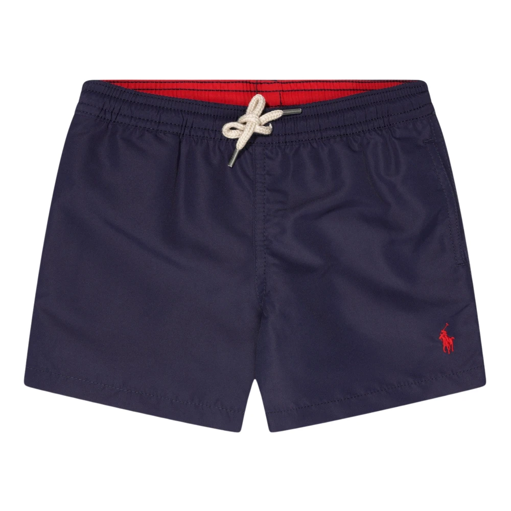 Ralph Lauren Boys Blue Swimming Trunks,, Logo Swim Shorts In Navy Size 3 Y Kids