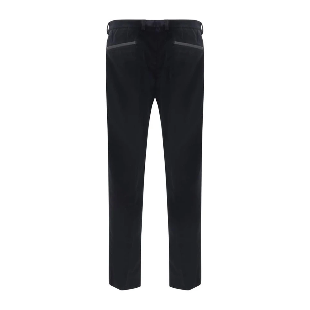 Dolce & Gabbana Velvet Mid-Rise Broek met Zijpanelen Black Heren