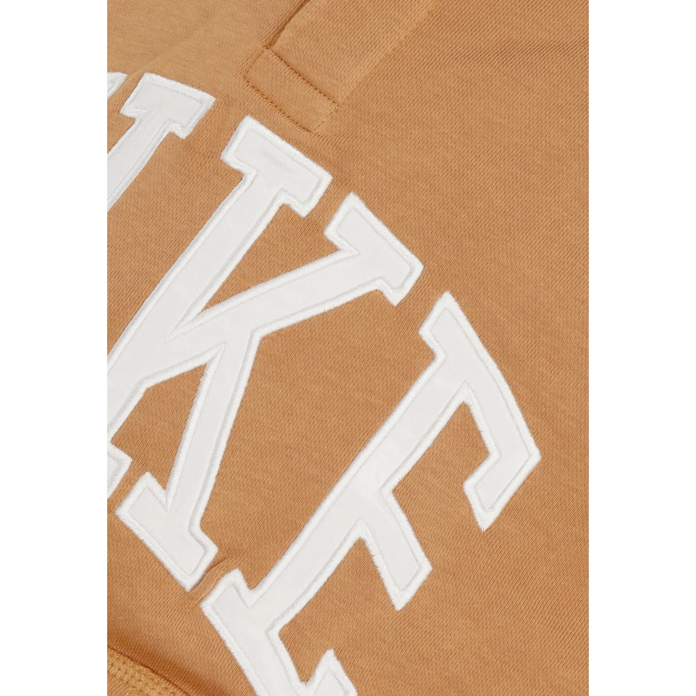 Nike Lange Mouw Polo Club Shirt Flax Wit Brown Heren