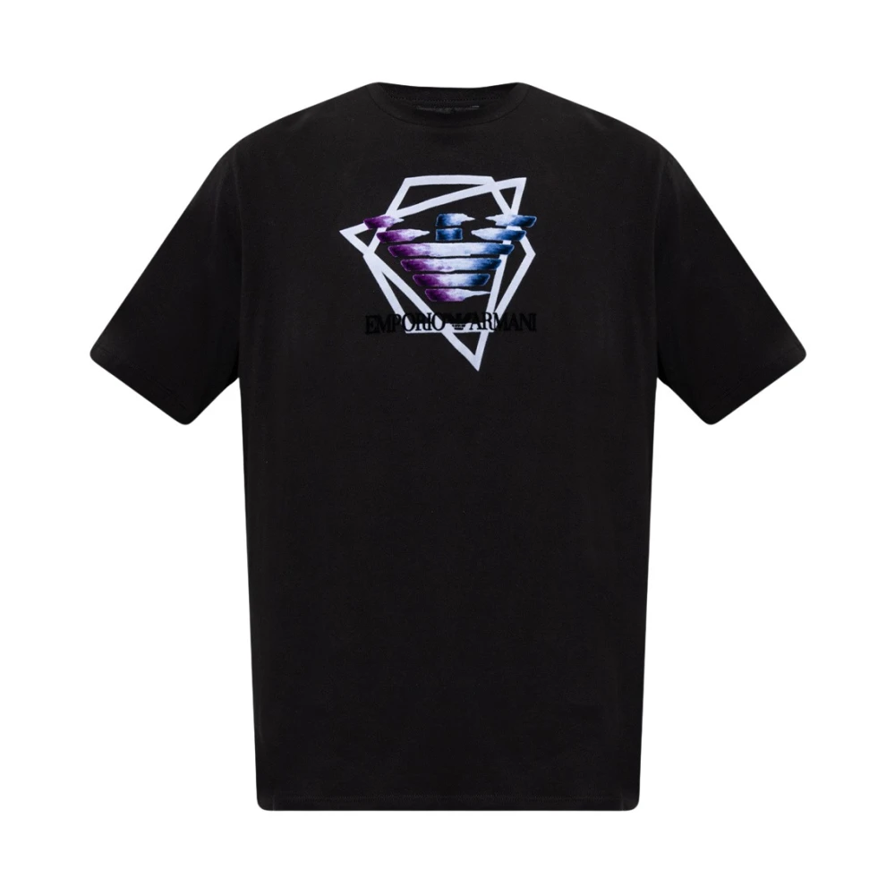 Emporio Armani T-shirt med logotyp Black, Herr
