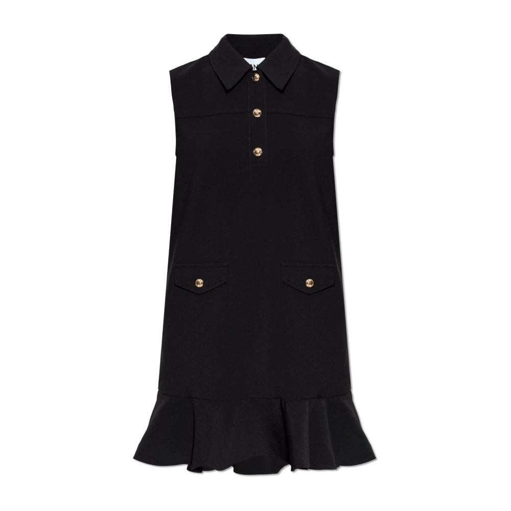 Ganni Women's Black Short Dresses, L, Twill Suiting Mini Dress