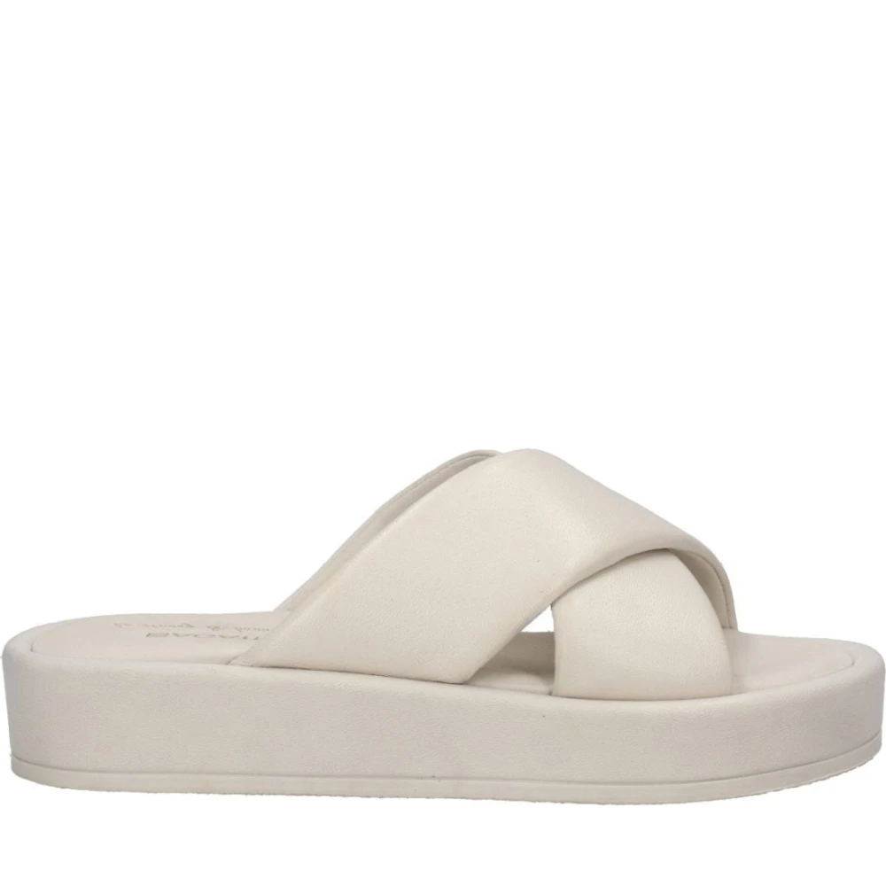 Bagatt Women's White Sliders, 7 Uk, Hanoi Slippers For
