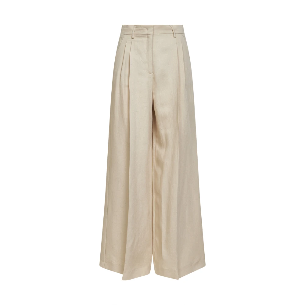 Weekend Max Mara Women's White Wide Trousers, 2XS, Wide Trousers