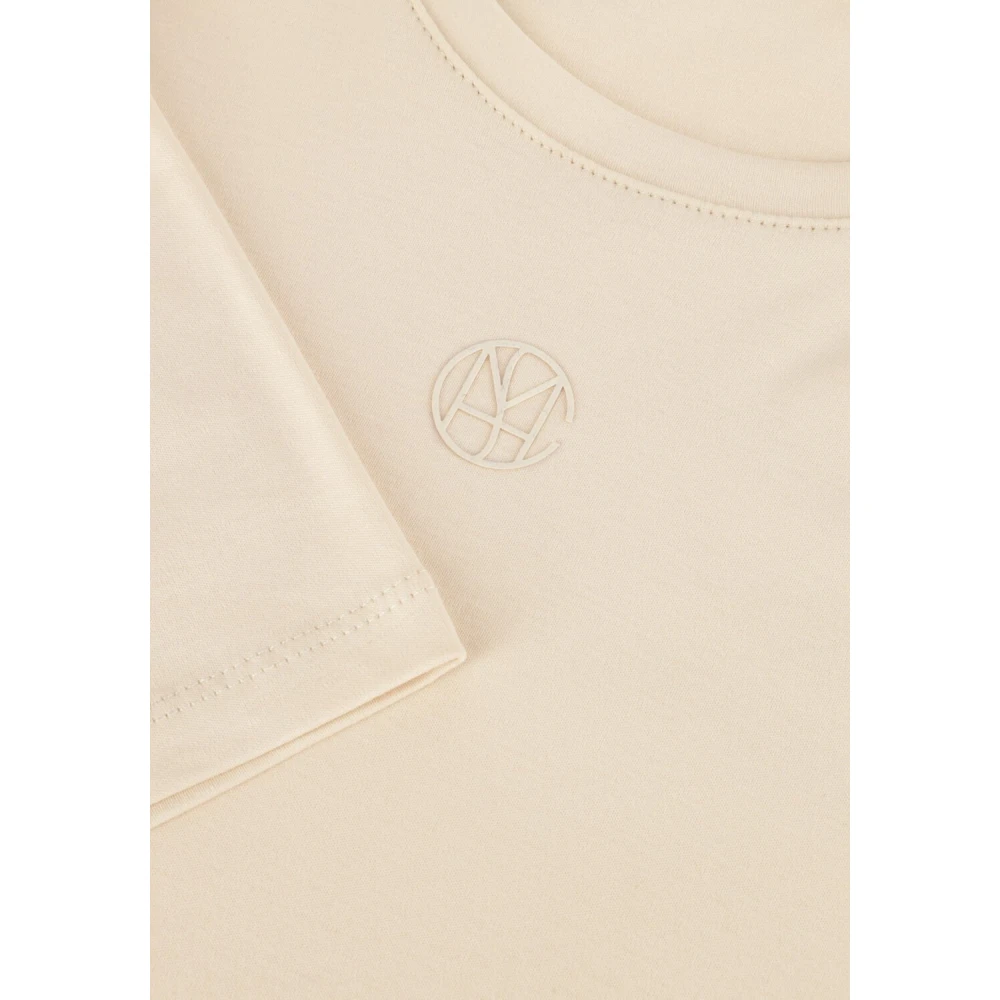 moss copenhagen Icon Tee Beige Casual-Chic T-shirt Beige Dames