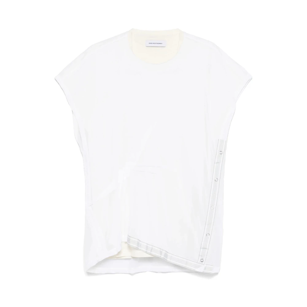 Kiko Kostadinov Gelaagd Crew Neck T-shirt Wit White Heren