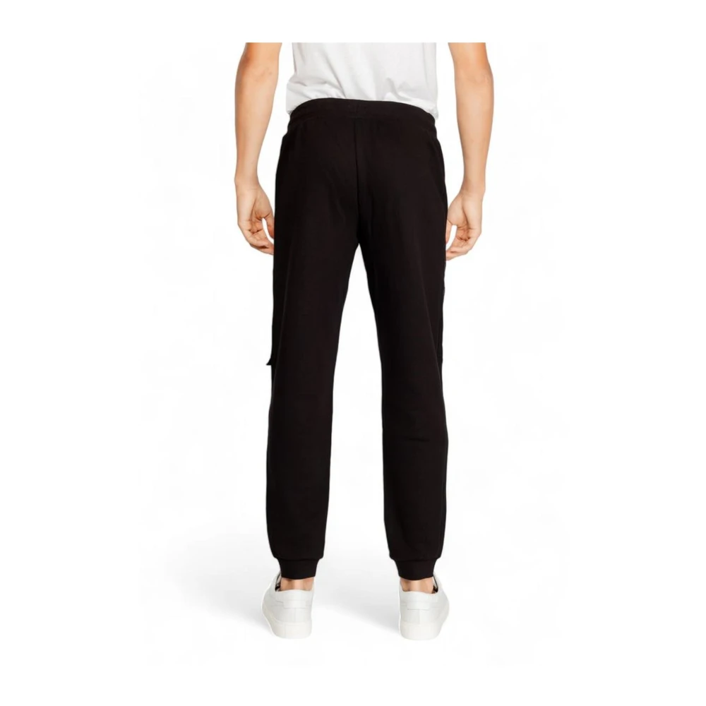 Emporio Armani EA7 Casual katoenmix broek Black Heren