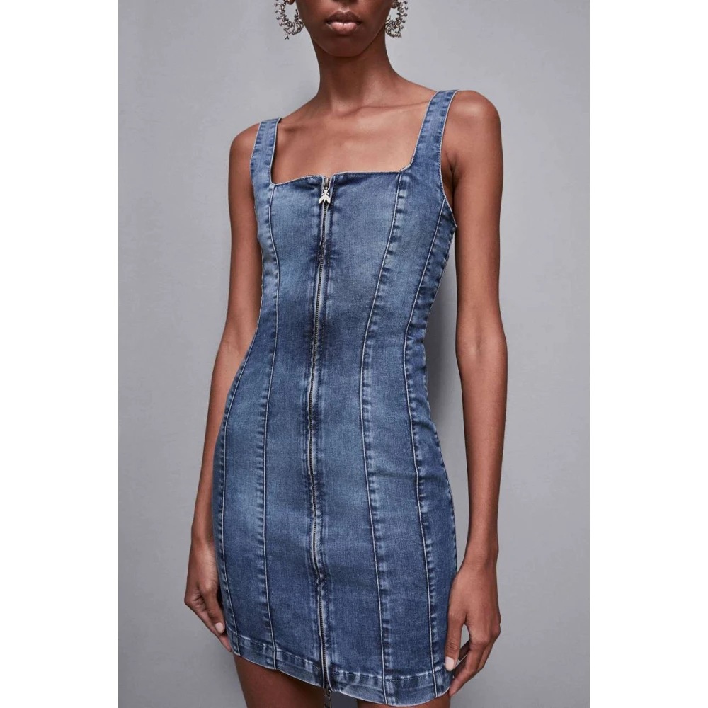 PATRIZIA PEPE Vintage Wash Jurk Blue Dames