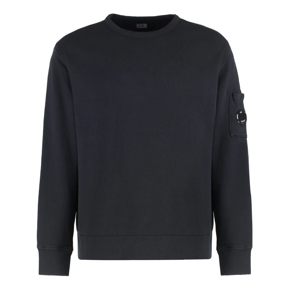 C.P. Company Katoenen crew-neck sweatshirt met zak Blue Heren