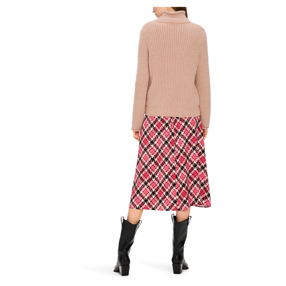 Marc Cain Chunky Cable Gebreide Trui Beige Dames
