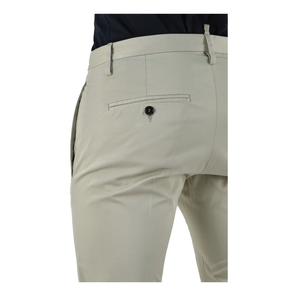 Dsquared2 Beige Katoenen Geknoopte Chino`s voor Heren Beige Heren