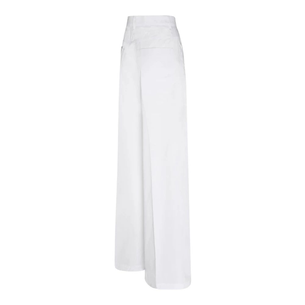 SPORTMAX Witte Oversized Gewassen Broek White Dames