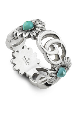 argento-925-perlemor-bla-topas-harpiks-ring-med-dobbelt-g-og-blomstmotiv-i-blank-aldret-sterlingsolv-perlemor-bla-topas-og-turkis-harpiks