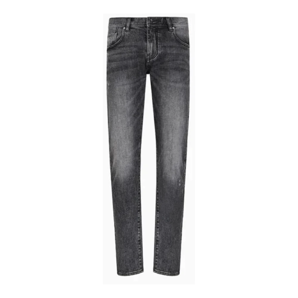 Armani Exchange Grijze Denim Five-Pocket Broek Gray Heren