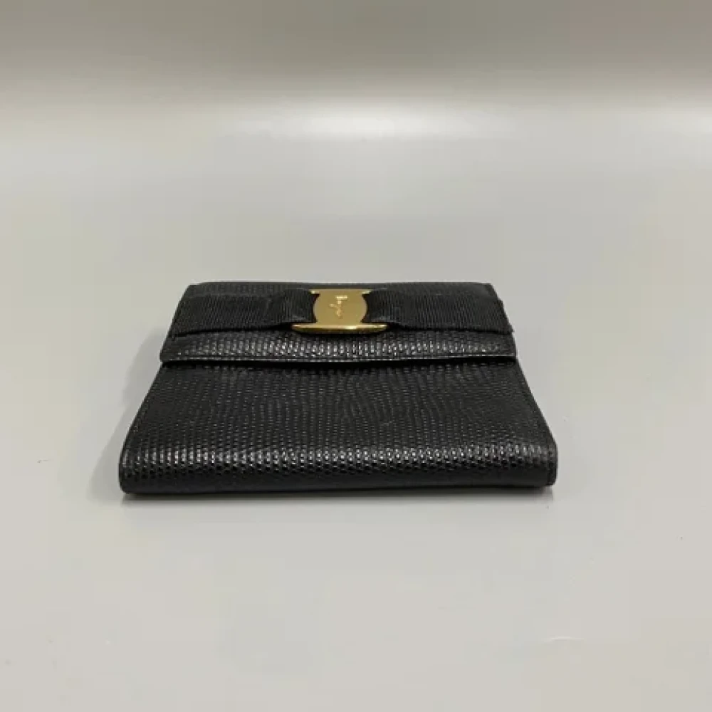 Salvatore Ferragamo Pre-owned Leather wallets Black Dames