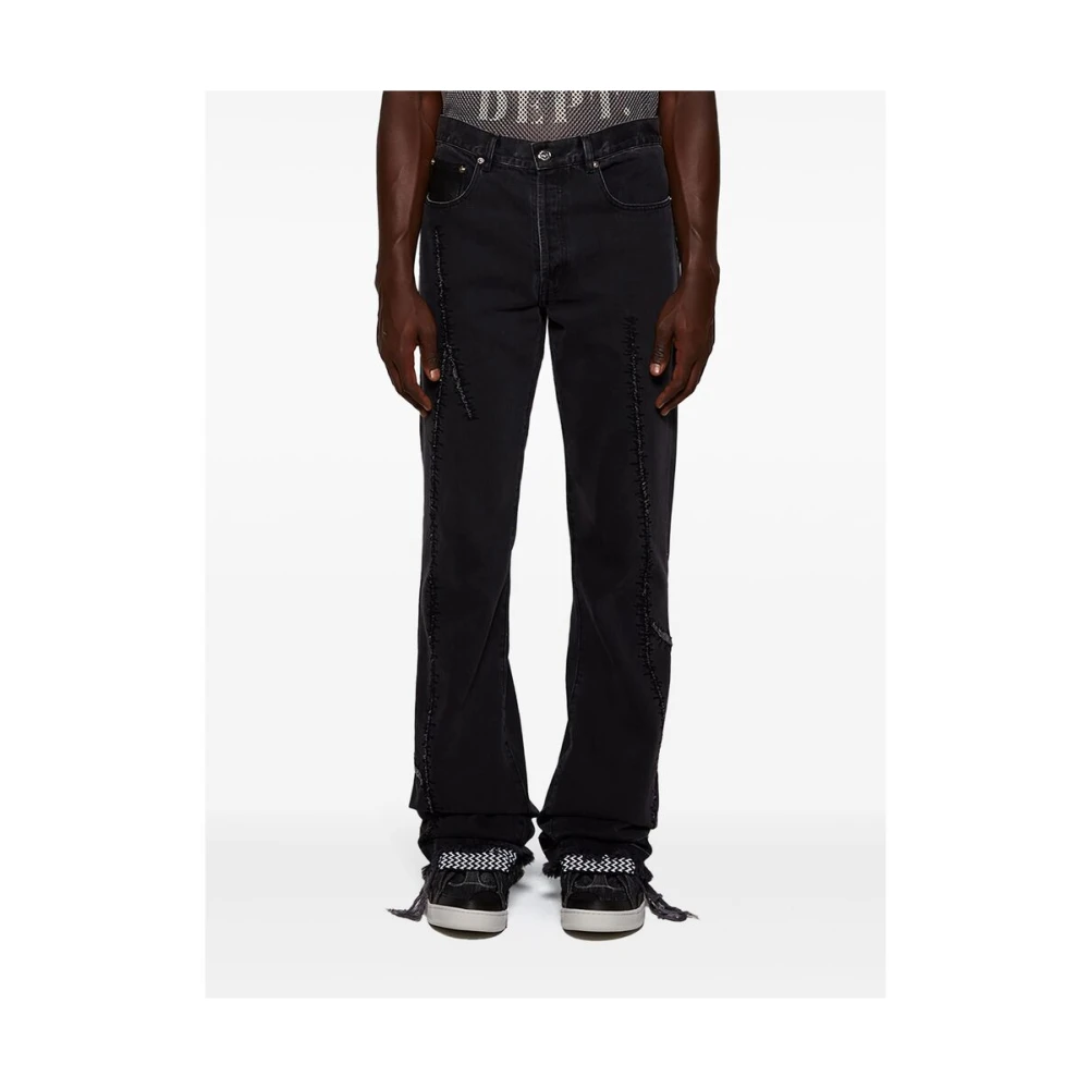 Gallery Dept. Zwarte knoopsluiting jeans klassieke zakken Black Heren