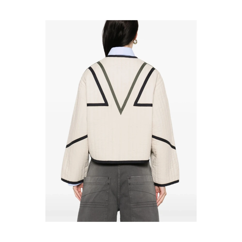 BA&SH Beige Rits Jas Lange Mouwen Geknipt Beige Dames