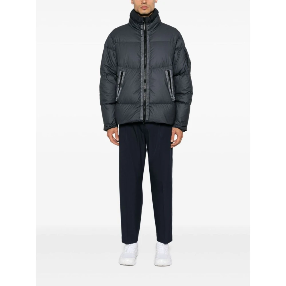 C.P. Company Blauwe Pufferjas Zonder Capuchon Black Heren