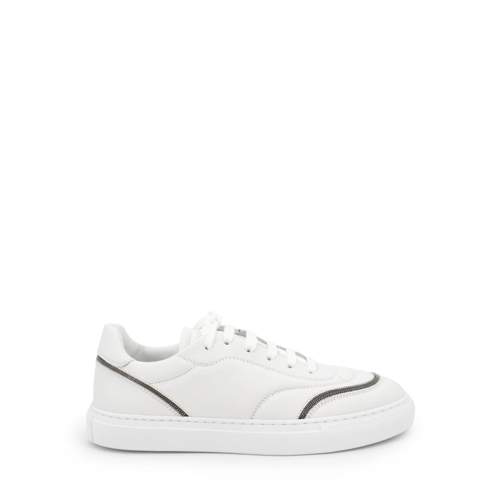 Brunello Cucinelli Sneakers met Monili Dames Schoenen Wit