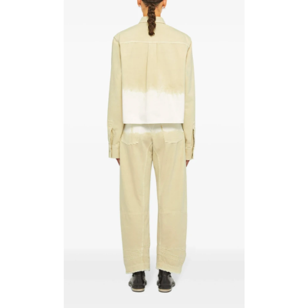 Jil Sander Witte Beige Broek Stijlvolle Mode Beige Dames