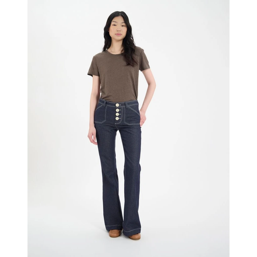 Ines De La Fressange Paris Charlotte broek Blue Dames
