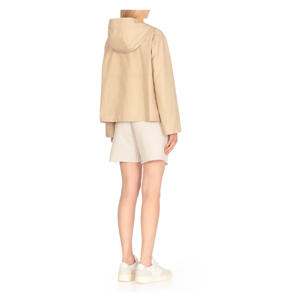 Fay Beige Waterdichte Parka met Capuchon Beige Dames