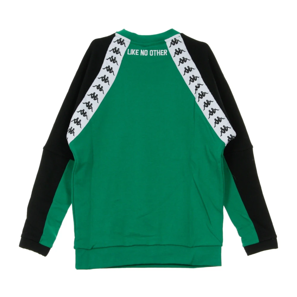 Kappa Stijlvolle Heren Crewneck Sweatshirt in Groen Zwart Wit Green Heren