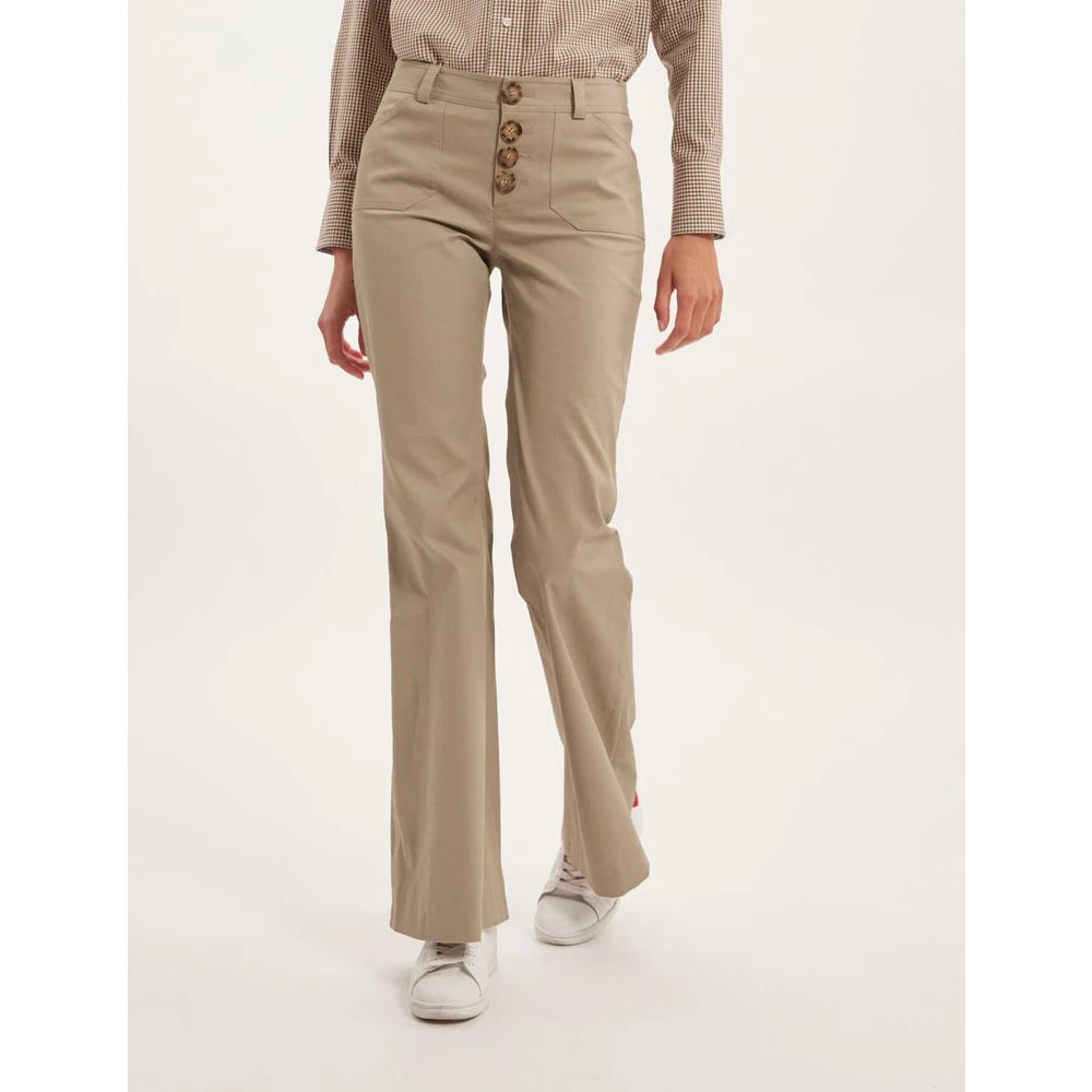 Ines De La Fressange Paris Charlotte lichte beige broek Beige Dames