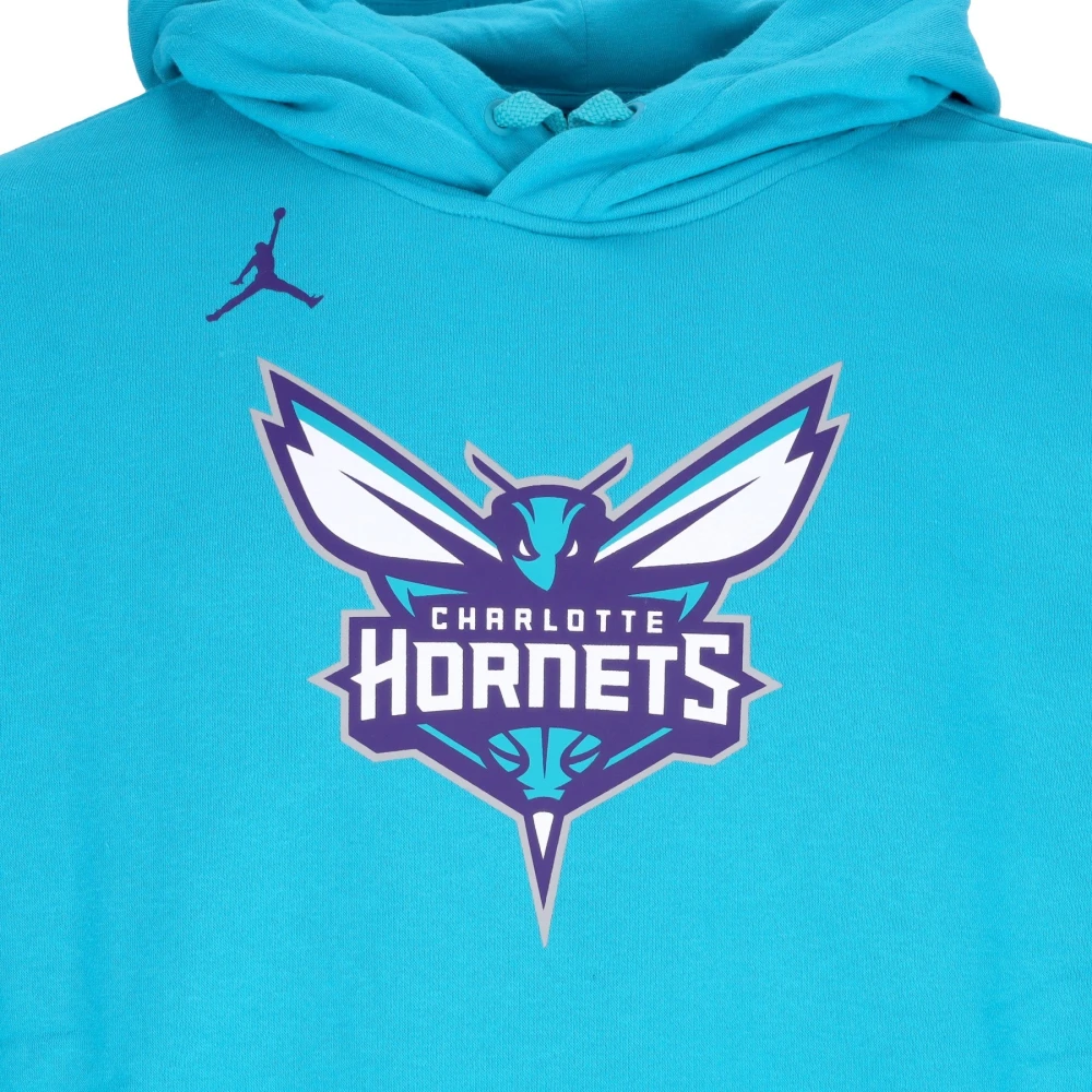 Jordan Charlotte Hornets Fleece Hoodie Blue Heren