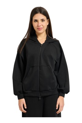 Koton WAIST DETAIL - Felpa con zip - ecru/marrone chiaro