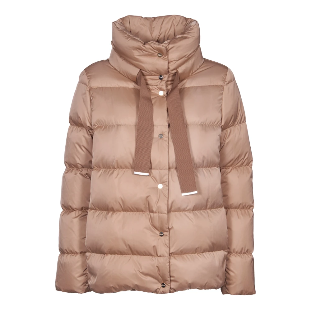 Herno Kameel Satijnen Cape Jas Aw24 Brown Dames