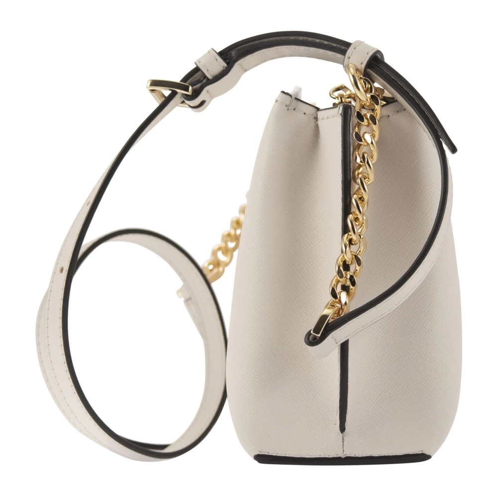 Michael Kors Ruby Medium Saffiano Lederen Schoudertas White Dames