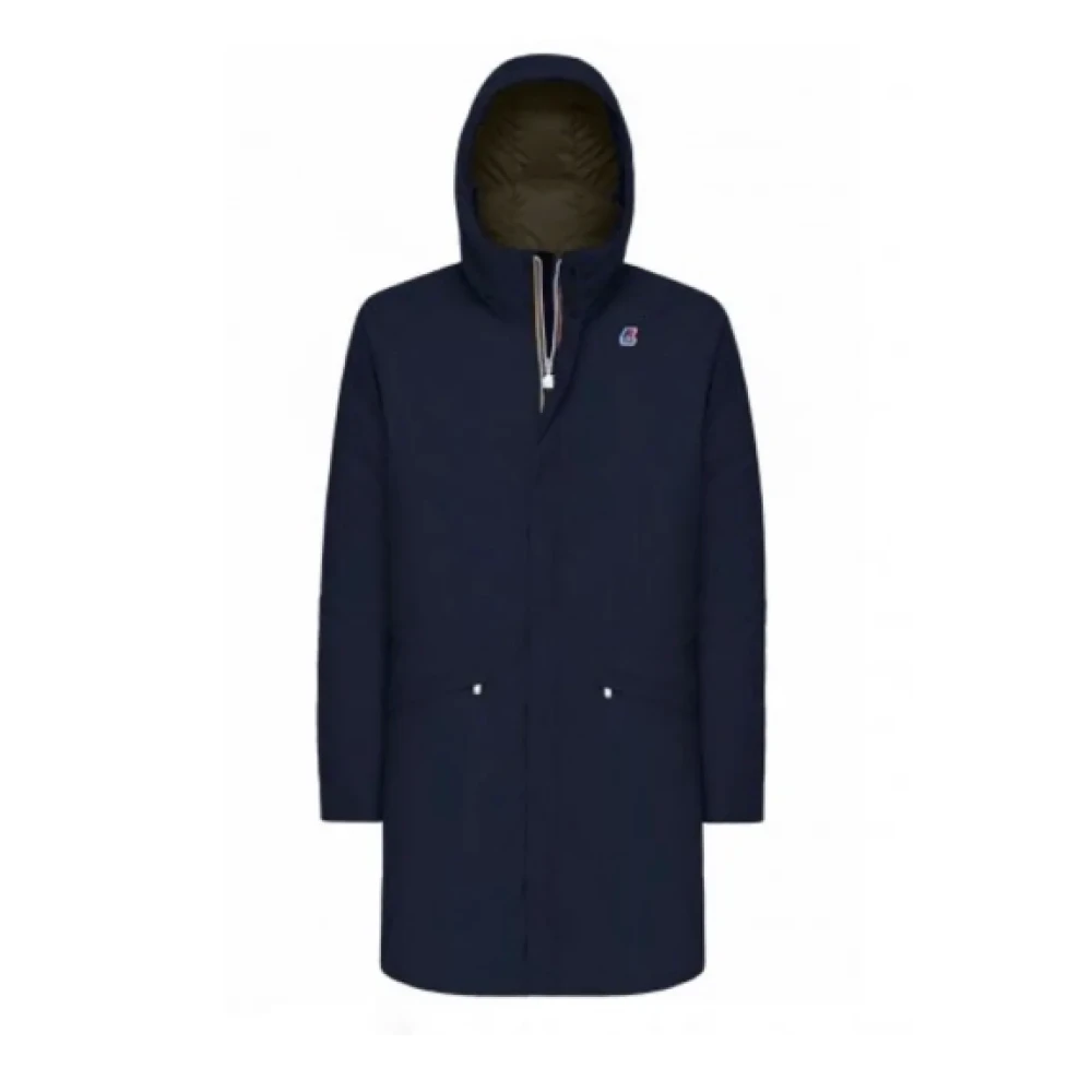 K-way Blauwe Ganzendons Parka Blue Heren