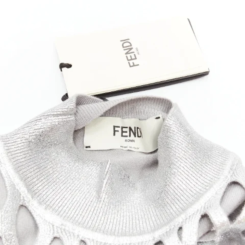 Fendi Vintage Pre-owned Fabric dresses Gray Dames
