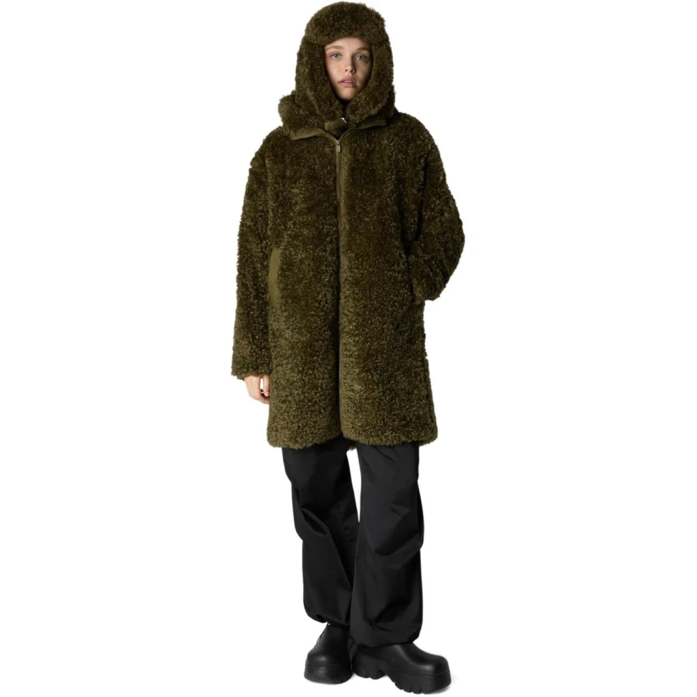 Save The Duck Groene Gewatteerde Hoodie Jas Green Dames
