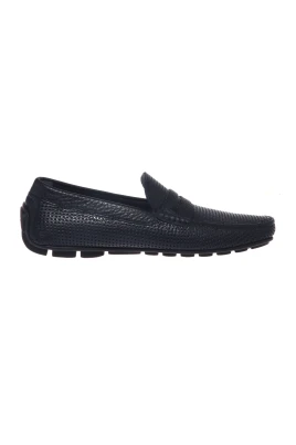 Perforerad Loafer i Tumlat Läder