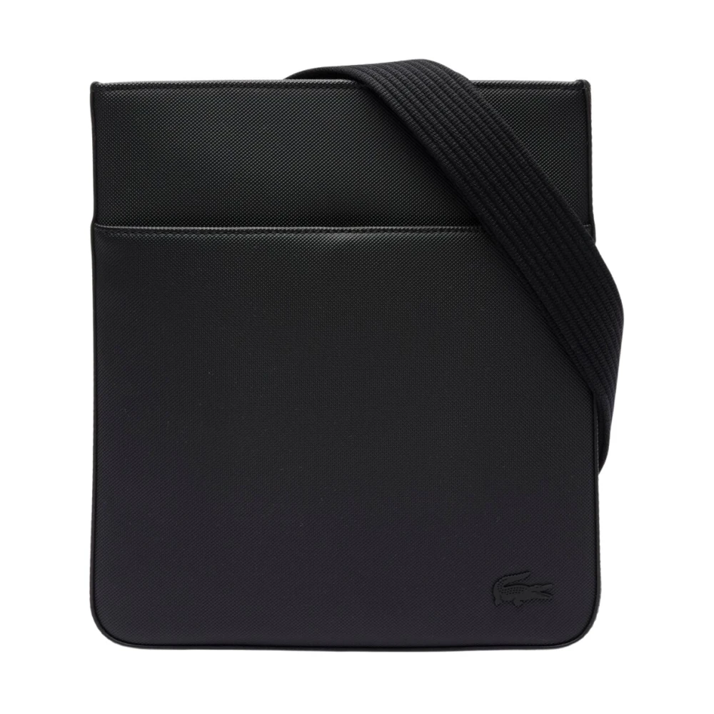 Lacoste Donna Nero Borsa A Tracolla Classica Con Zip