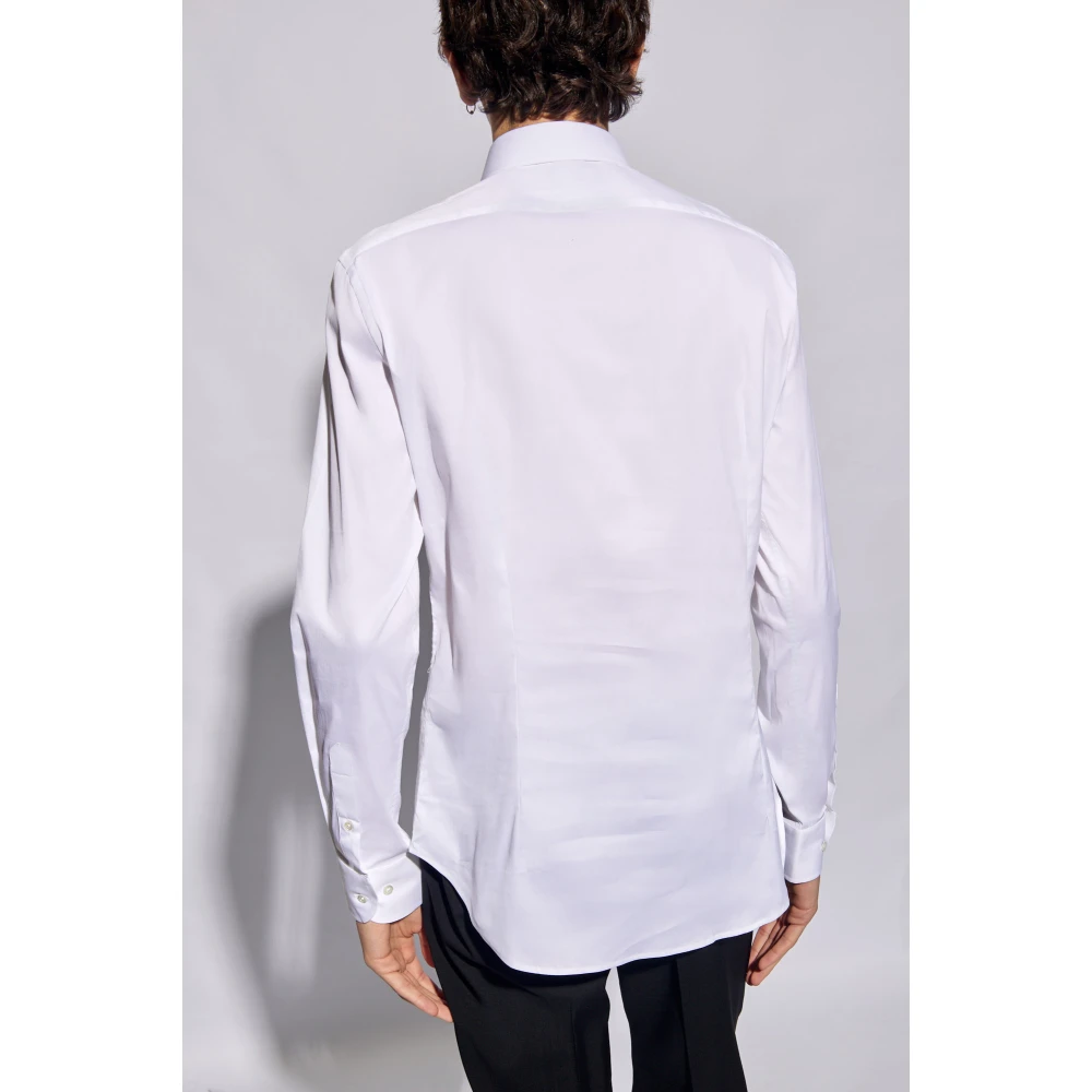 Emporio Armani Katoenen overhemd White Heren