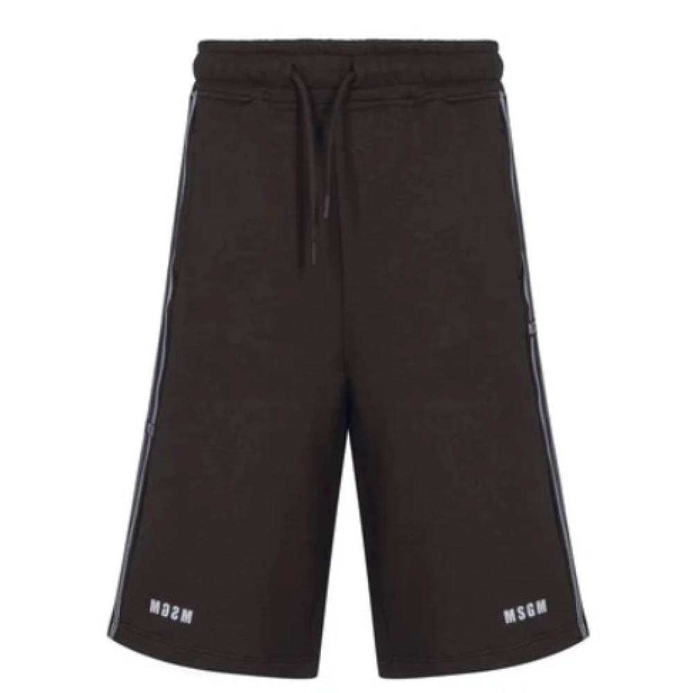 Msgm Svarta Barn Shorts Snygg Black, Pojke